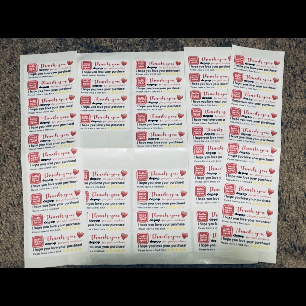 Thank You/Rate Me Labels - Picture 2 of 6